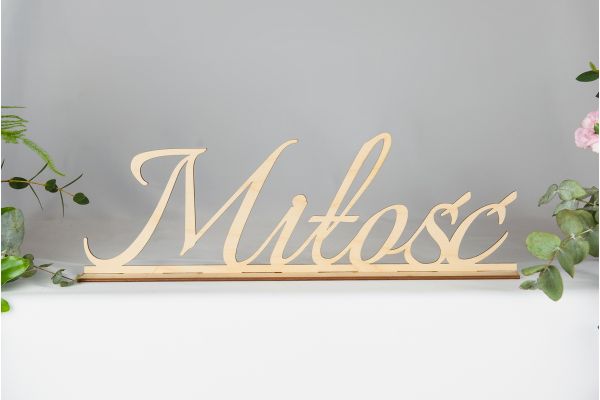 Napis na stół Pary Młodej drewniany 60 cm NASD-24